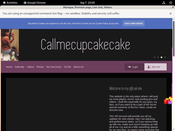 Callmecupcakeyan.modelcentro.com With Credit Card