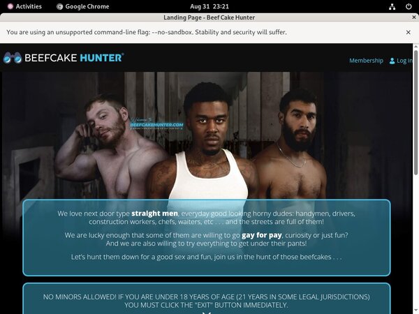 Free Beefcakehunter.com Account