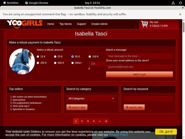 Isabella Tasci Billing Page