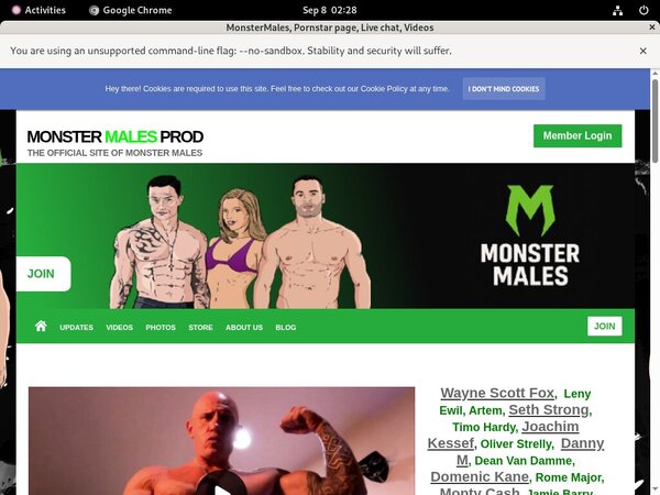 Monstermalesprod.com With Amex